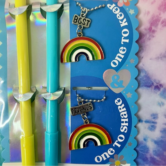 Best Friends BFF Rainbow Pen, Necklace, & Journal 6 Piece Gift Set - Picture 3 of 8